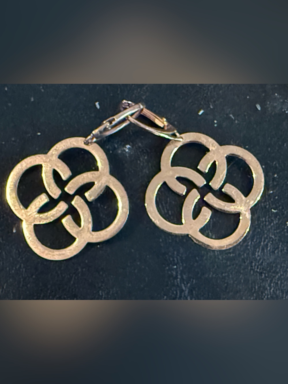 Gold-Tone Interlocking Floral Drop Earrings - Women Jewelry